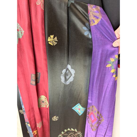 Vintage 90's Staley Gretzinger Black Long Jacket Artwear #50201 One Size - Picture 9 of 11